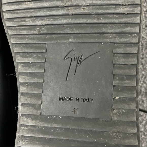 Giuseppe Zanotti Frankie Sneakers Casual Zipper Shoes Genuine Leather Size 41 - Picture 8 of 13